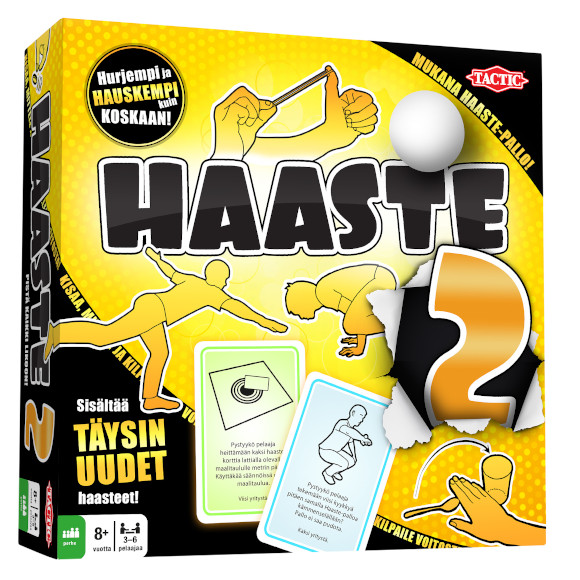 Tactic Haaste 2 peli edullisesti HyväPeli.fi:stä. Hinta: 26,90 €. Tuoteryhmät: Lautapelit ja seurapelit, Ulkopelit ja toimintapelit, Partypelit