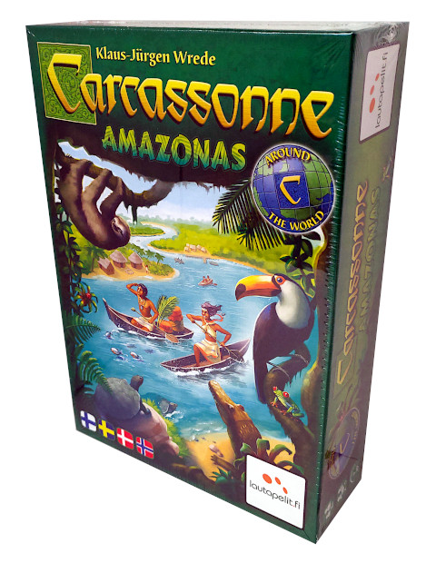 Carcassonne Amazonas peli edullisesti HyväPeli.fi:stä. Hinta: 21,90 €. Tuoteryhmä: Lautapelit ja seurapelit.