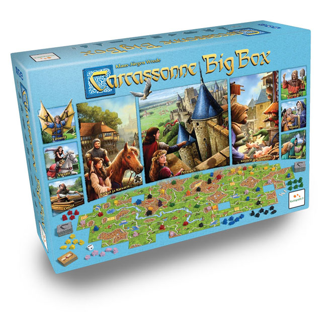 Carcassonne Big Box peli edullisesti HyväPeli.fi:stä. Hinta: 48,90 €. Tuoteryhmä: Lautapelit ja seurapelit.