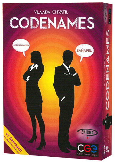 Codenames peli edullisesti HyväPeli.fi:stä. Hinta: 16,90 €. Tuoteryhmät: Lautapelit ja seurapelit, Partypelit