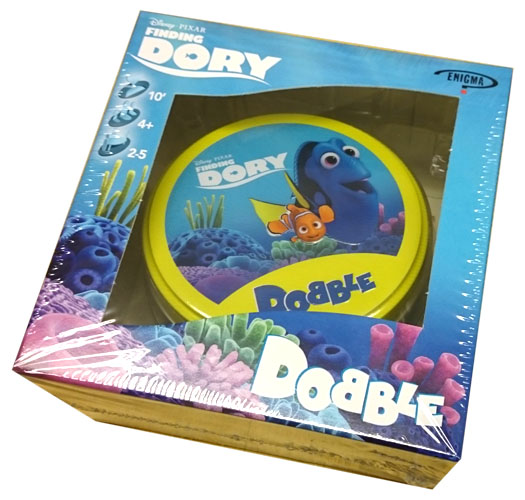 Dobble Finding Dory peli edullisesti HyväPeli.fi:stä. Hinta: 11,90 €. Tuoteryhmät: Lautapelit ja seurapelit, Korttipelit