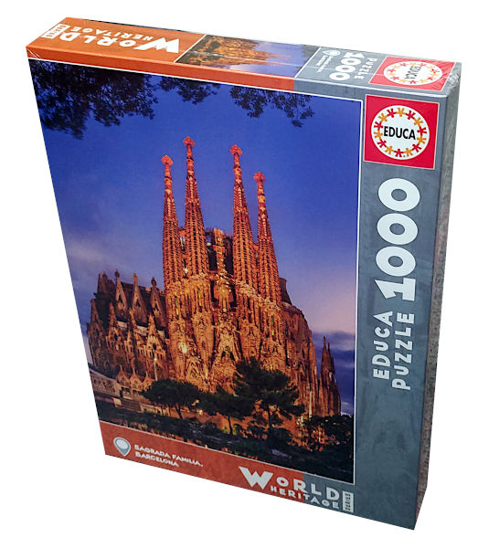 Educa Sagrada Familia palapeli 1000 palaa peli edullisesti HyväPeli.fi:stä. Hinta: 10,80 €. Tuoteryhmä: Palapelit.