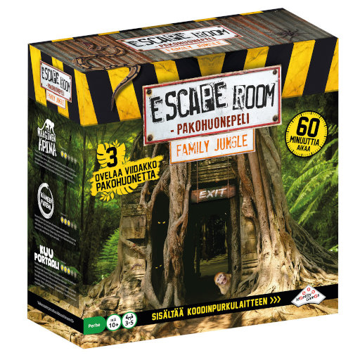 Escape Room Family Jungle pakohuonepeli peli edullisesti HyväPeli.fi:stä. Hinta: 27,50 €. Tuoteryhmät: Lautapelit ja seurapelit, Älypelit ja pulmapelit