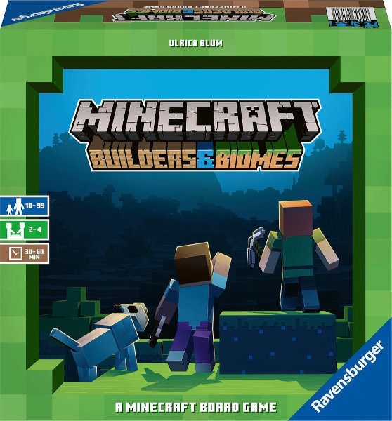 Ravensburger Minecraft Builders & Biomes peli edullisesti HyväPeli.fi:stä. Hinta: 27,90 €. Tuoteryhmä: Lautapelit ja seurapelit.