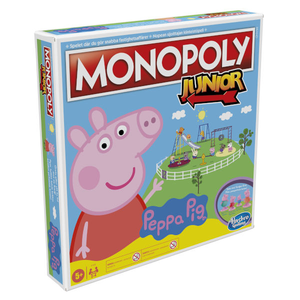 Monopoly Junior Pipsa Possu peli edullisesti HyväPeli.fi:stä. Hinta: 24,90 €. Tuoteryhmä: Lautapelit ja seurapelit.