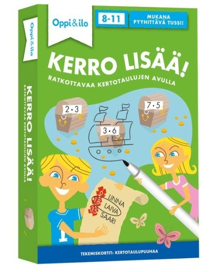 Oppi&ilo Kerro lisää -tekemiskortit peli edullisesti HyväPeli.fi:stä. Hinta: 9,90 €. Tuoteryhmät: Opettavat pelit, Muut tuotteet