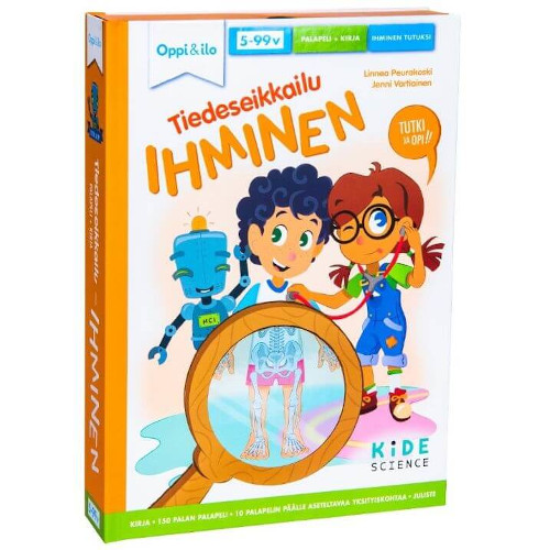 Oppi&ilo Tiedeseikkailu ihminen palapeli ja kirja peli edullisesti HyväPeli.fi:stä. Hinta: 15,90 €. Tuoteryhmät: Palapelit, Opettavat pelit