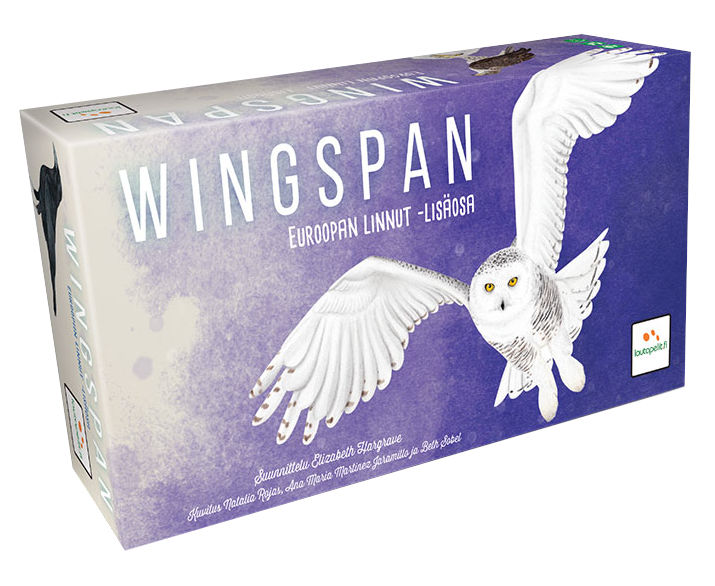 Wingspan: Euroopan linnut lisäosa peli edullisesti HyväPeli.fi:stä. Hinta: 22,90 €. Tuoteryhmät: Lautapelit ja seurapelit, Opettavat pelit